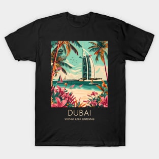 A Vintage Travel Illustration of Dubai - United Arab Emirates T-Shirt